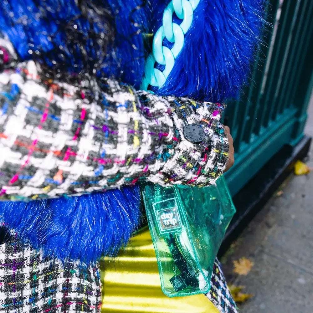 Clear Teal Crossbody Bag