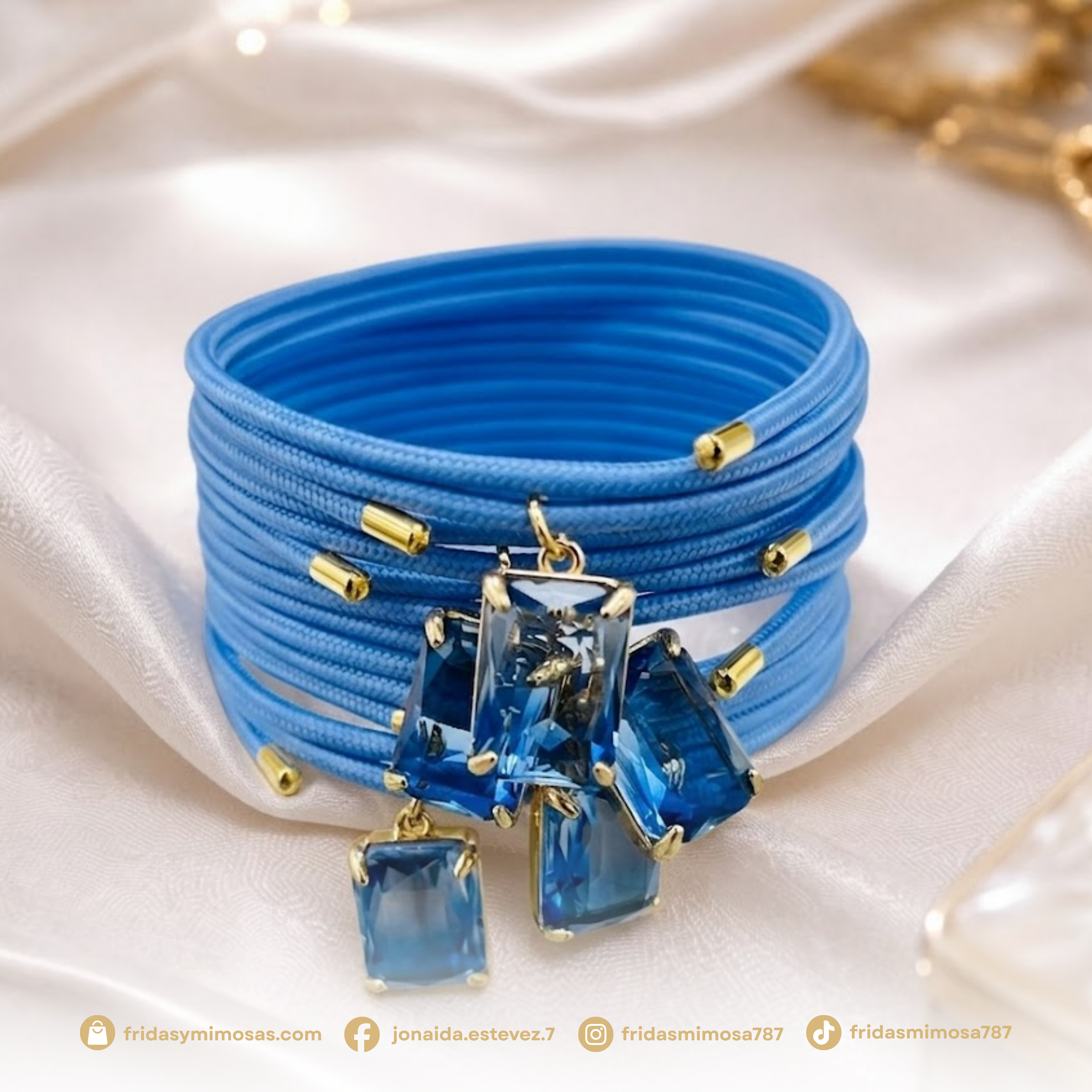 Cristal Checo Squared Dual Magnetic Necklace/Bracelet