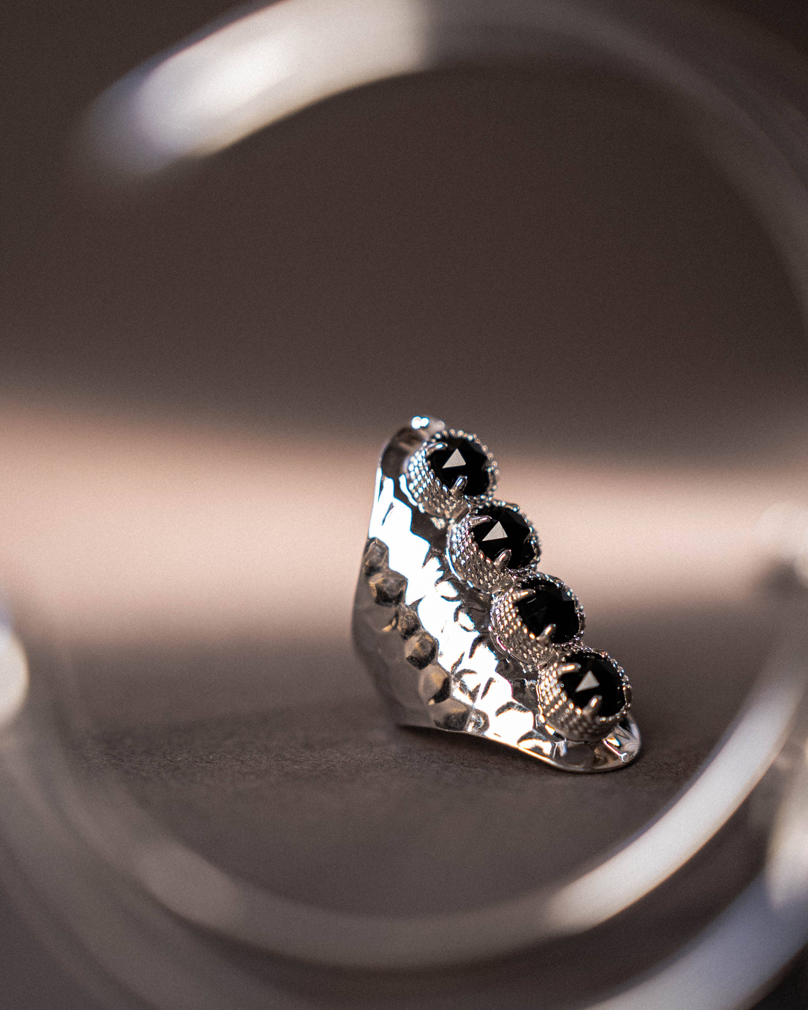 Chunky Ring with Real Stones | 18k Gold Plated