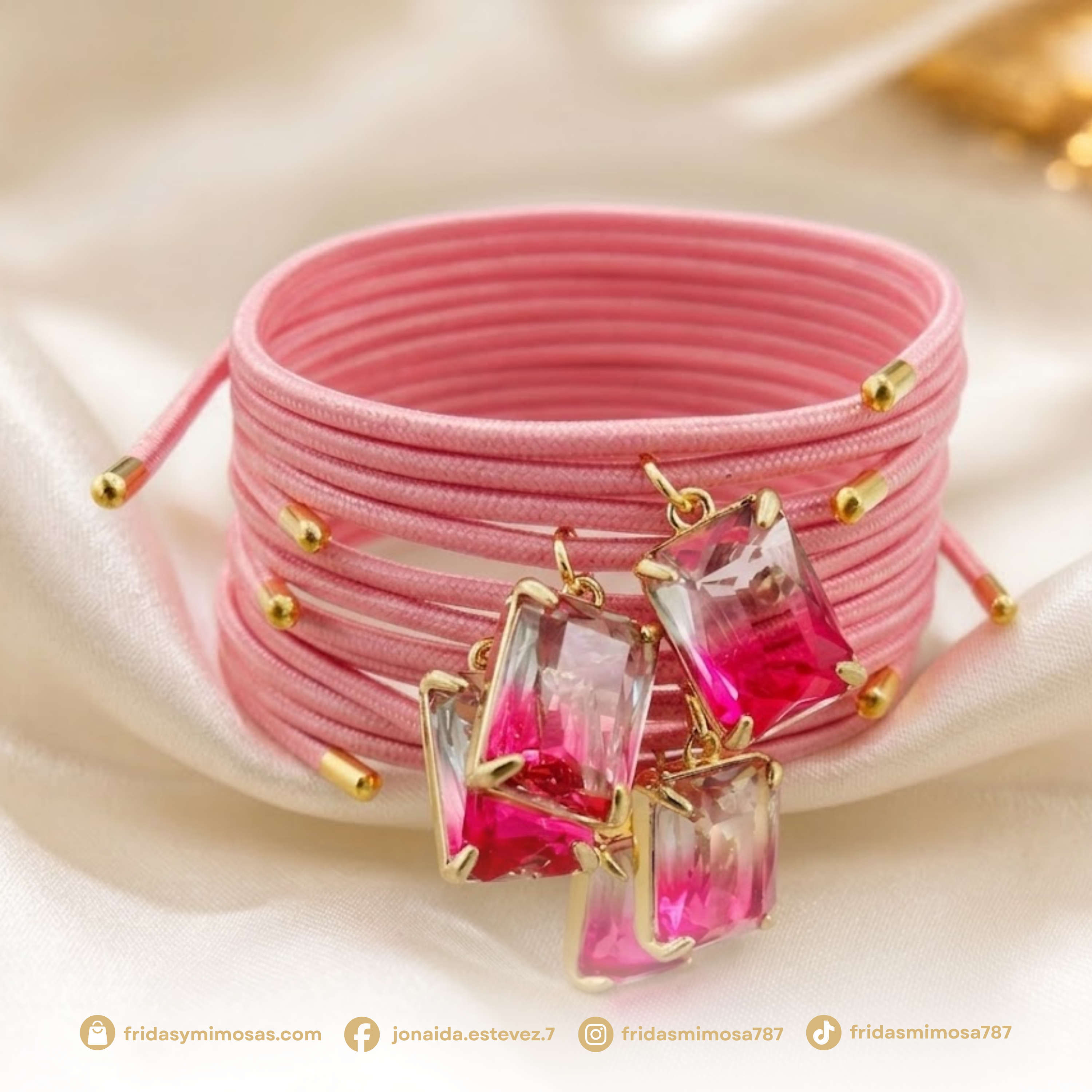 Cristal Checo Squared Dual Magnetic Necklace/Bracelet
