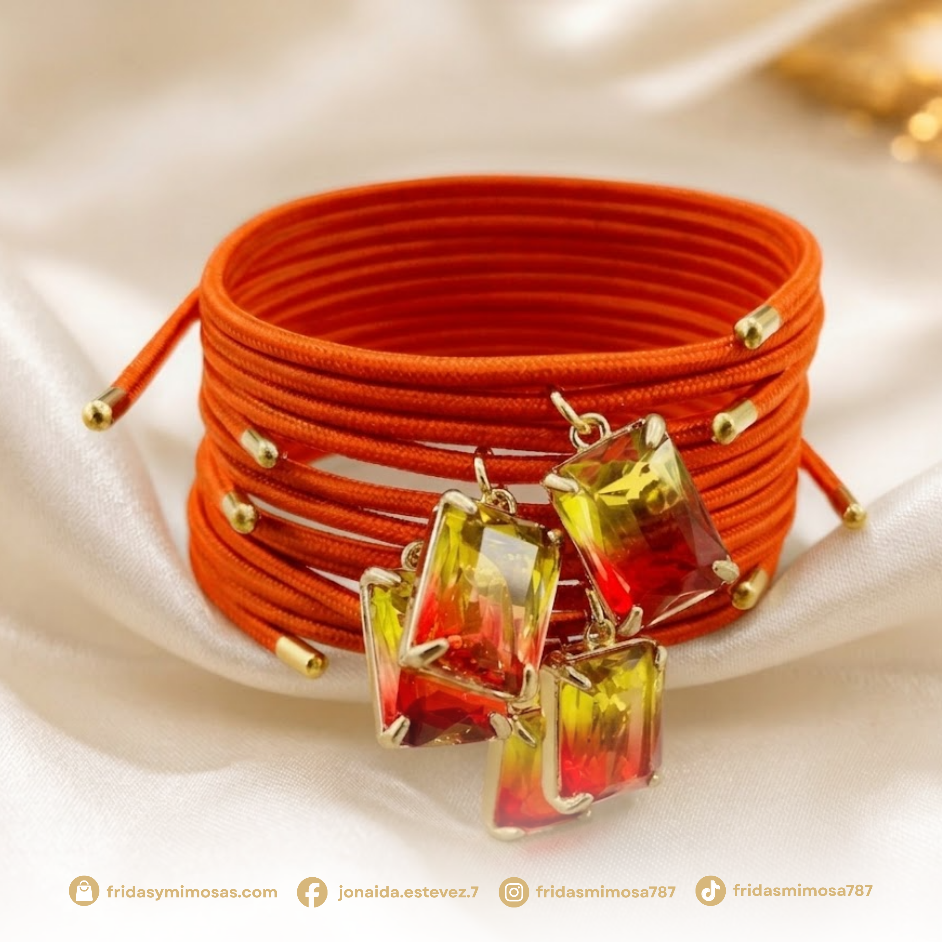 Cristal Checo Squared Dual Magnetic Necklace/Bracelet