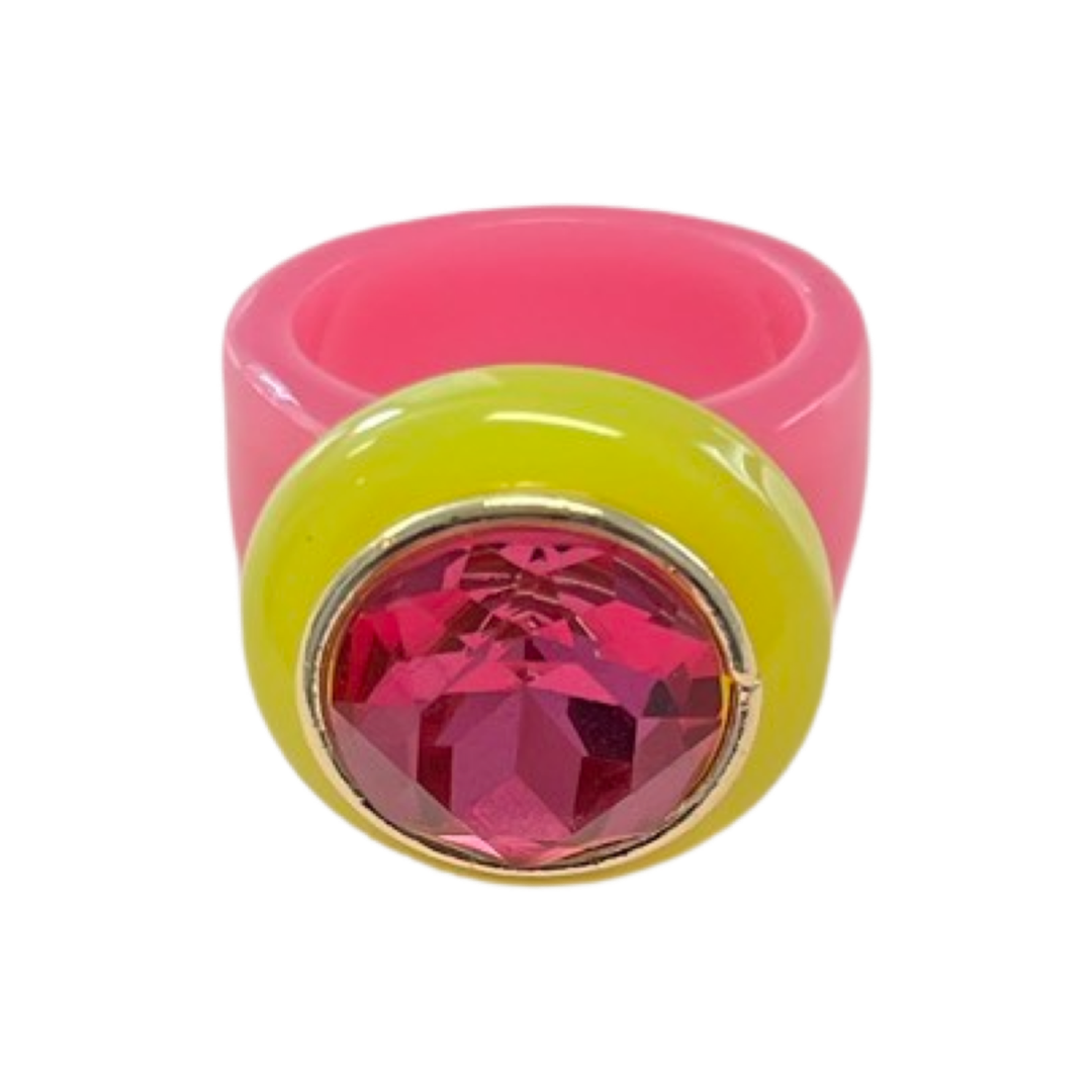 City Girl Ring - Pink/Green