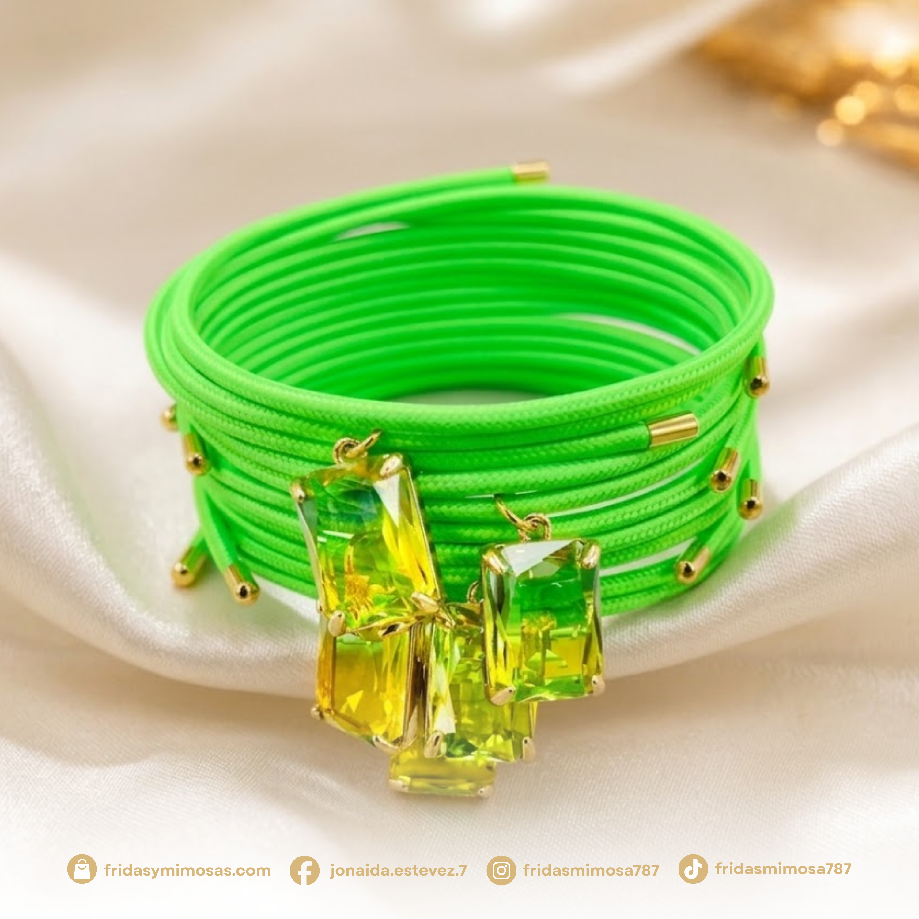 Cristal Checo Squared Dual Magnetic Necklace/Bracelet