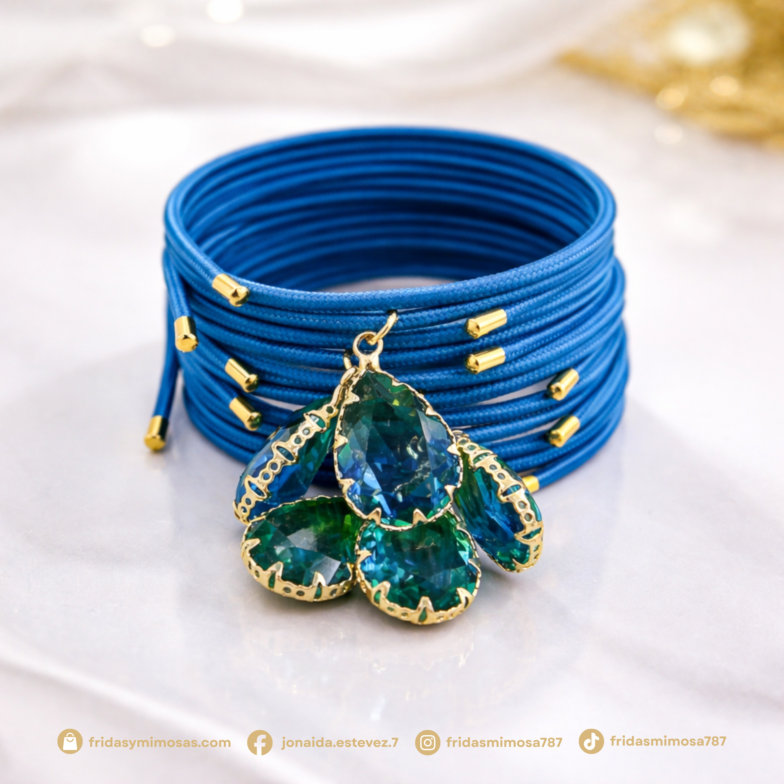 Cristal Checo teardrop Dual Magnetic Necklace/Bracelet