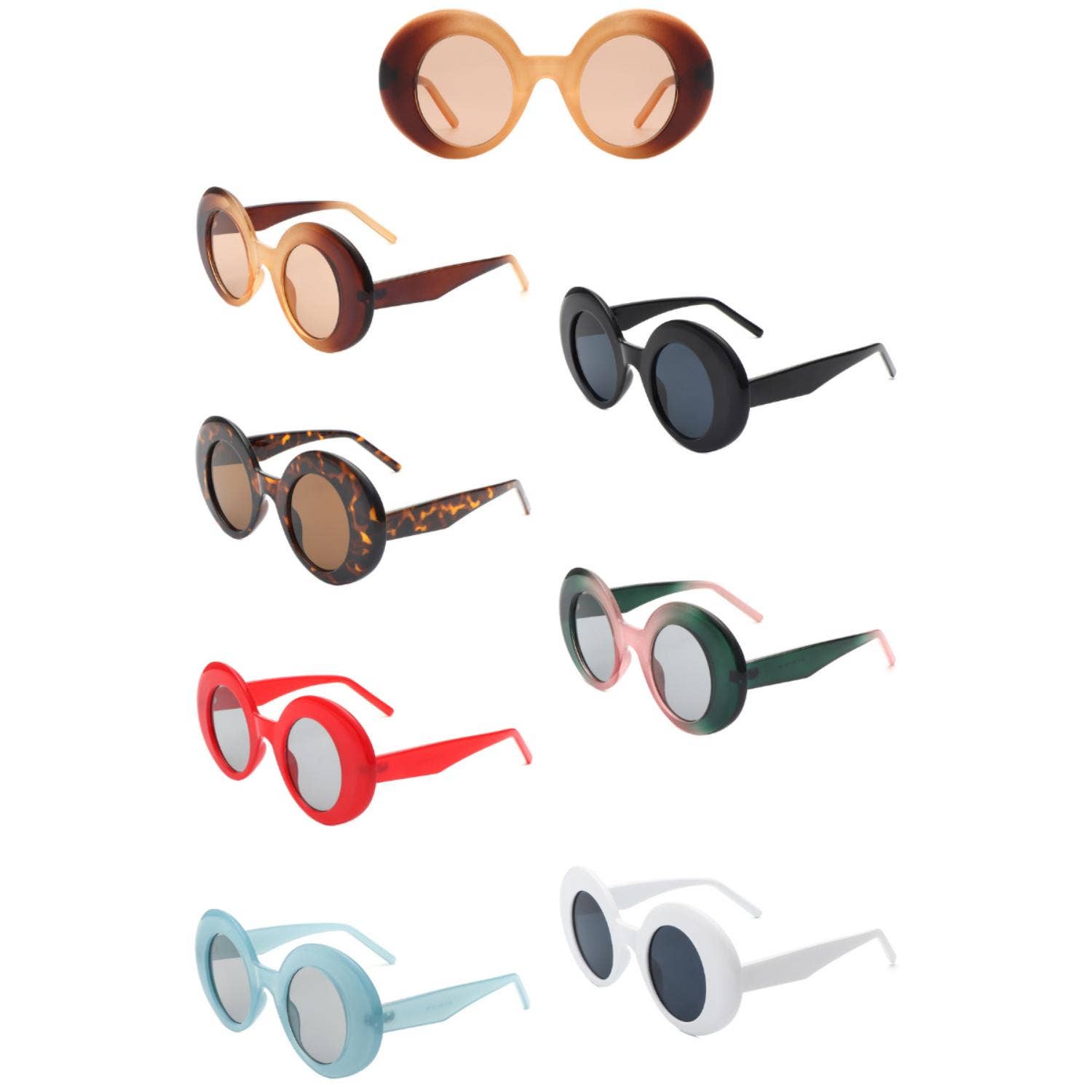 Oversize Retro Chic Fashion Round Women Sunglasses