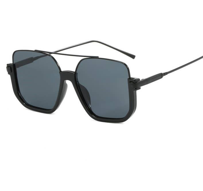Double beam big frame new retro personality sunglasses