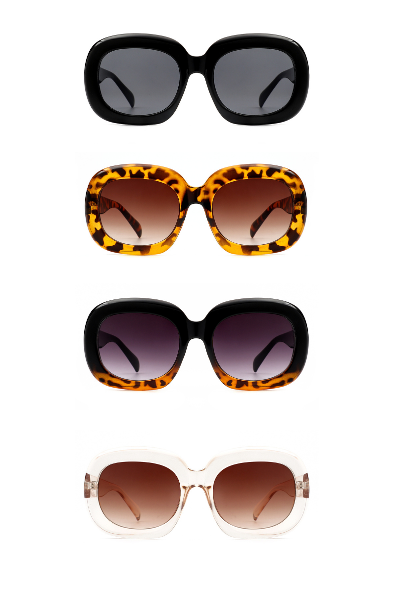Round Oversize Oval Retro Fashion Sunglasses