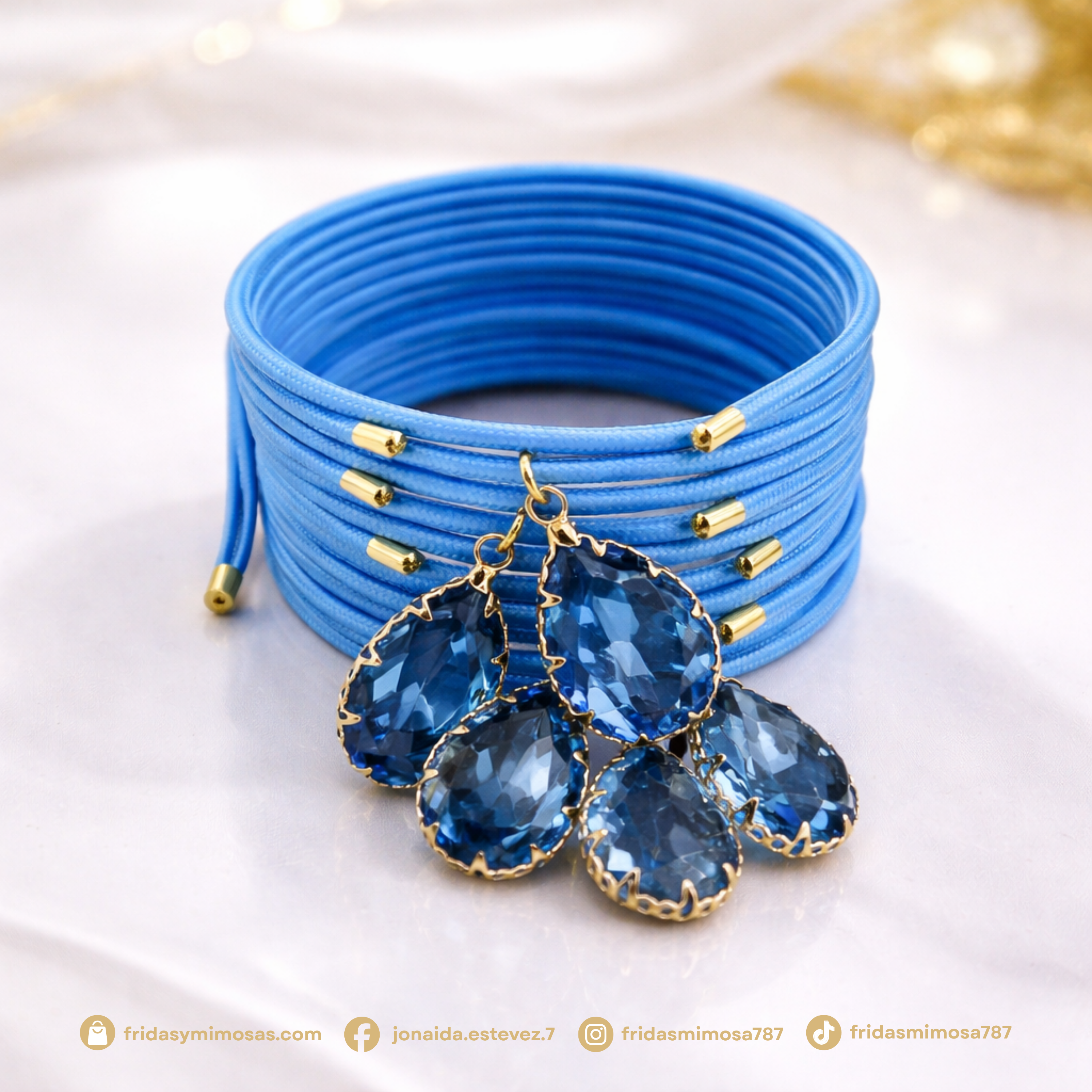 Cristal Checo teardrop Dual Magnetic Necklace/Bracelet