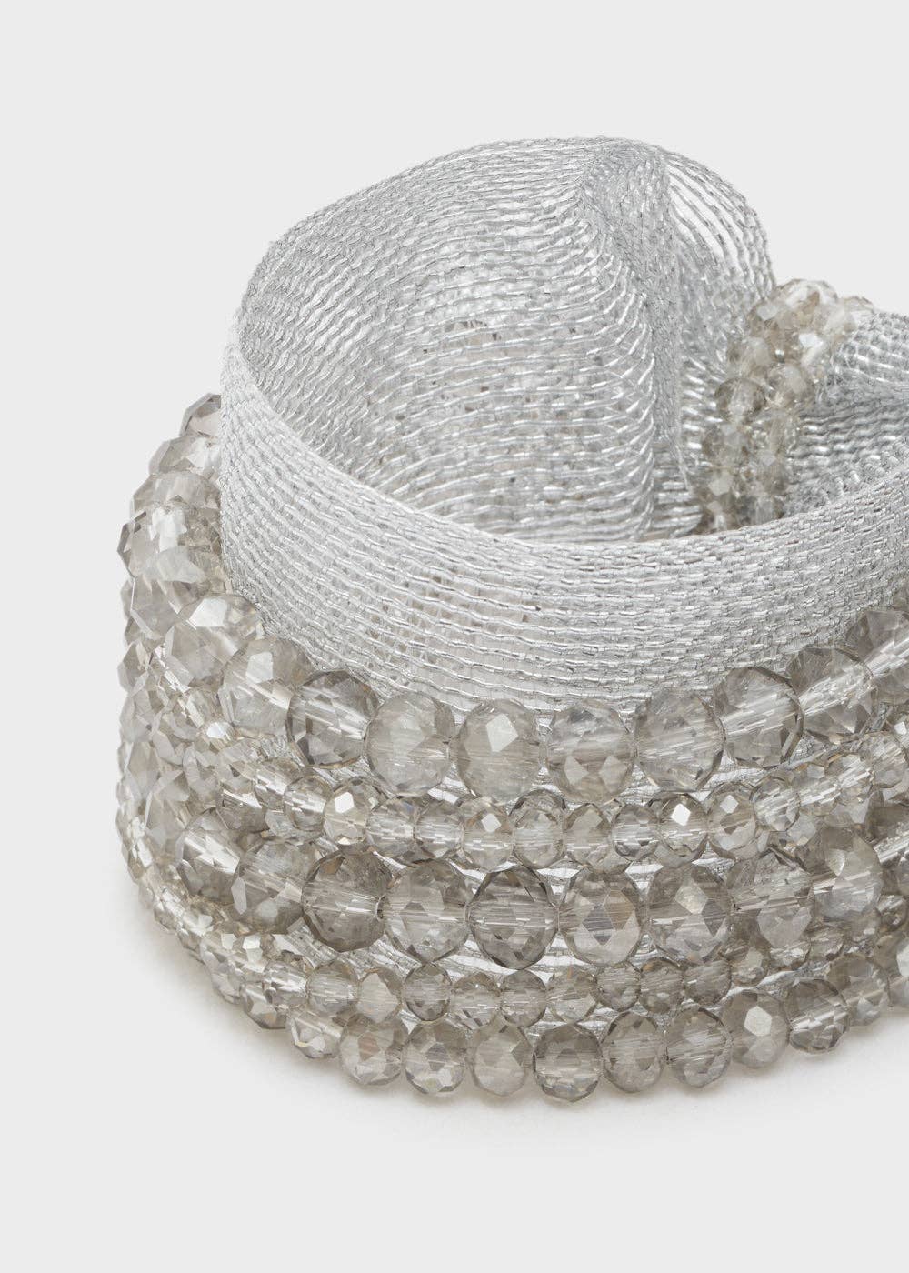 SIRIO FABRIC BRACELET + BEADS GOLD - N61