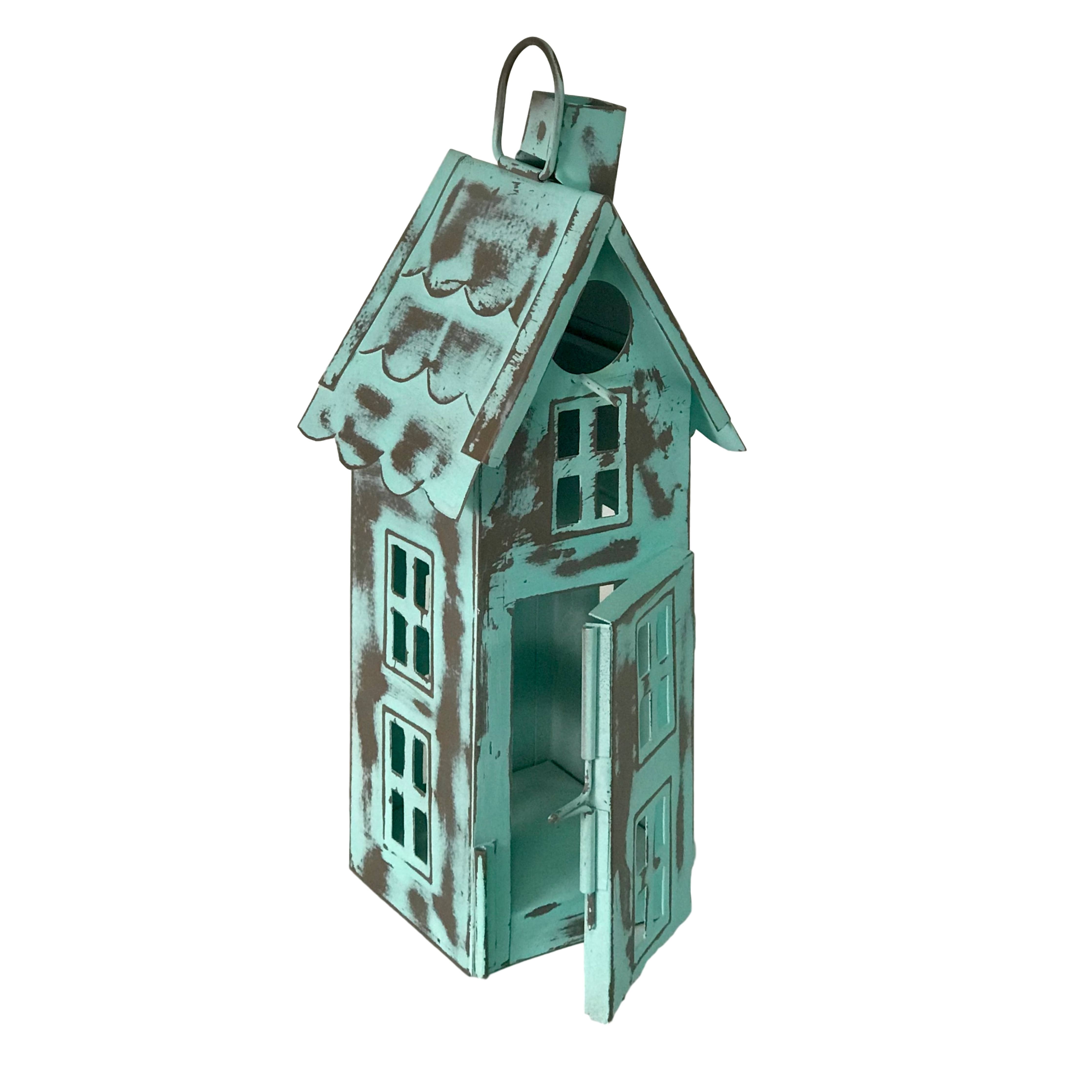 Bird Clock Tower Hanging Finch Birdhouse Village
