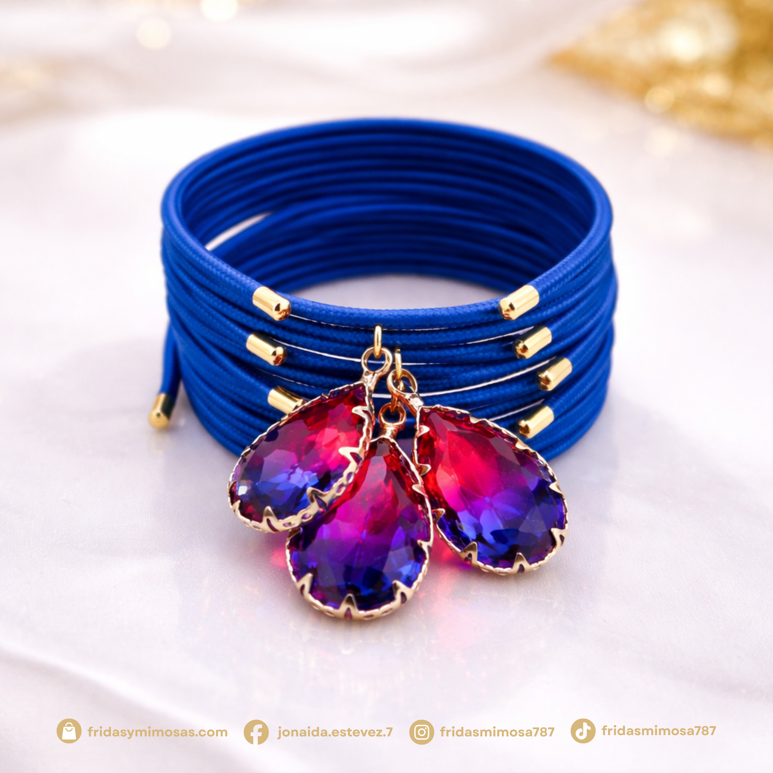 Cristal Checo teardrop Dual Magnetic Necklace/Bracelet