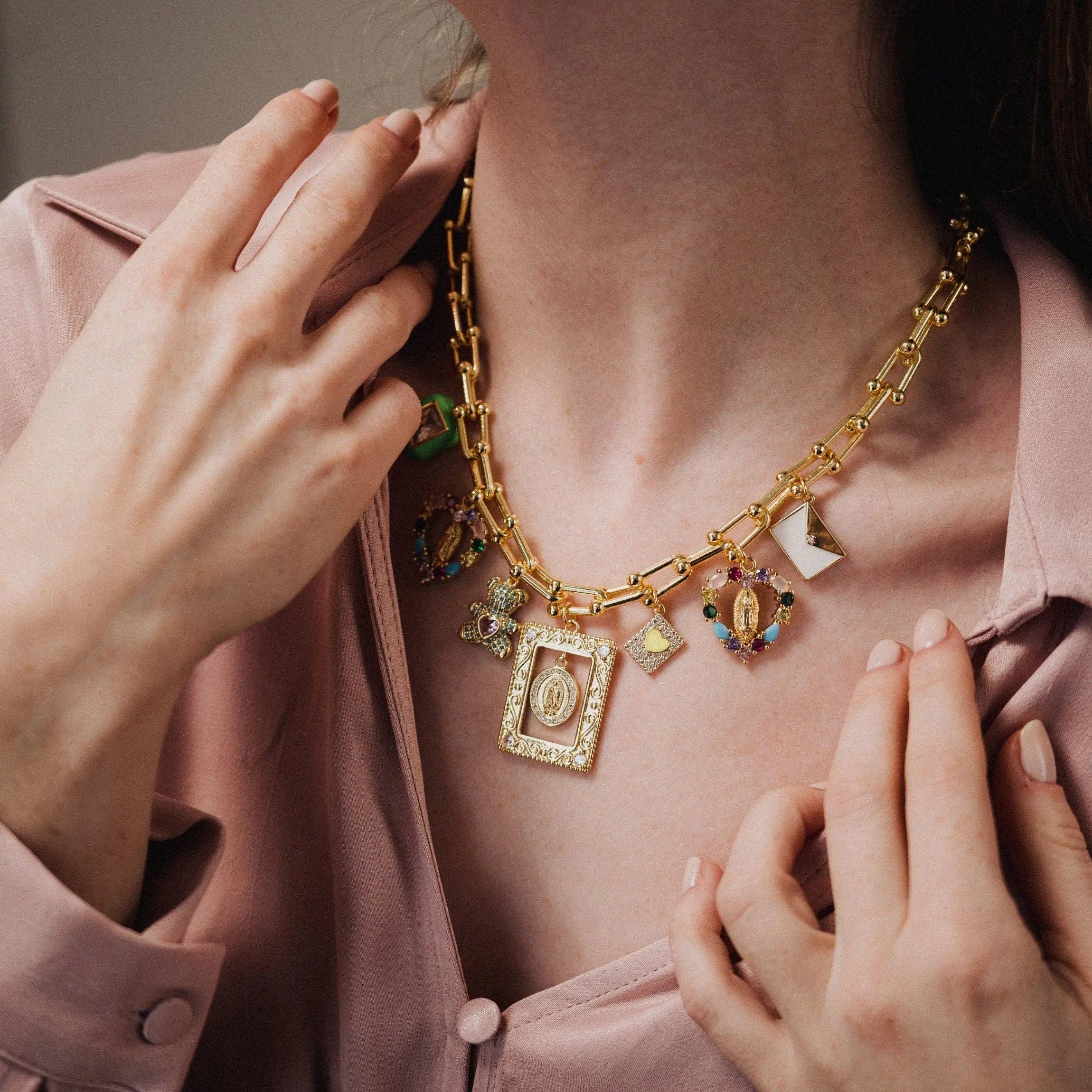 Virgin Mary Necklace, Catholic Jewelry