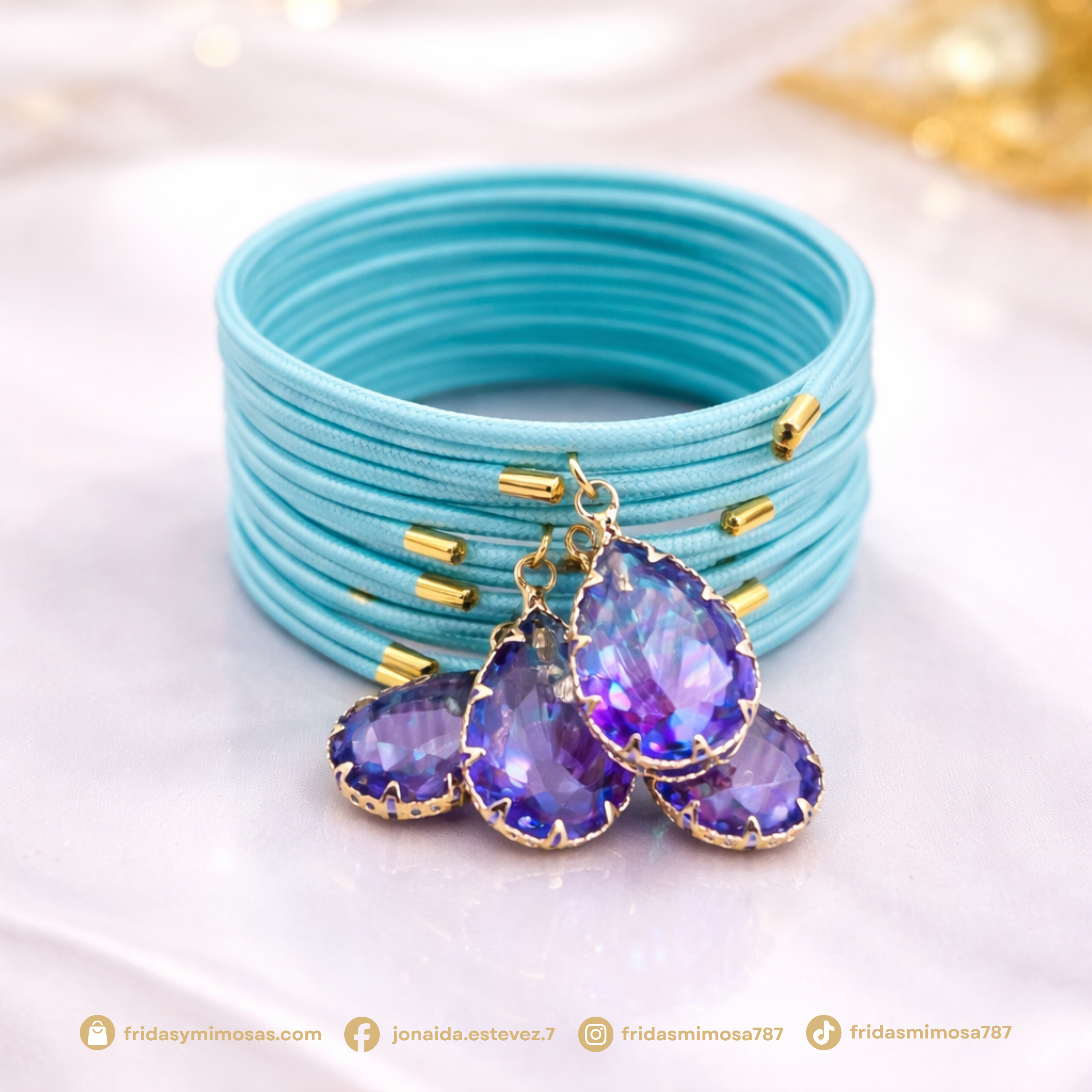 Cristal Checo teardrop Dual Magnetic Necklace/Bracelet