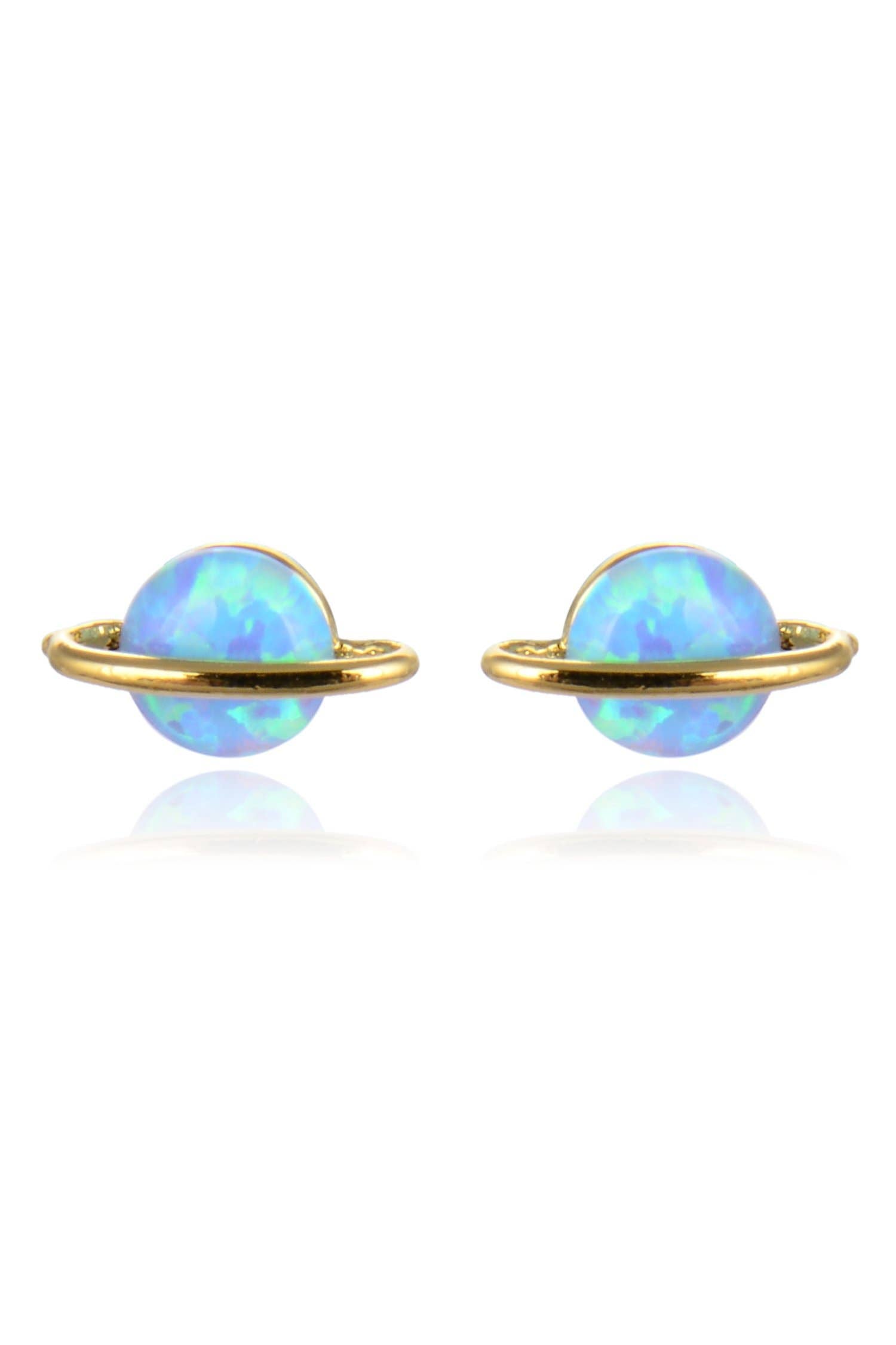 Opal Saturn Earrings