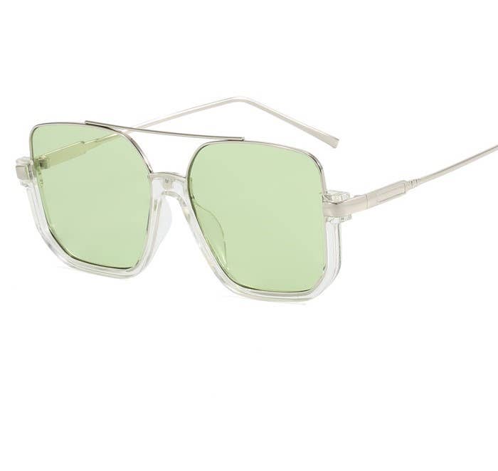 Double beam big frame new retro personality sunglasses