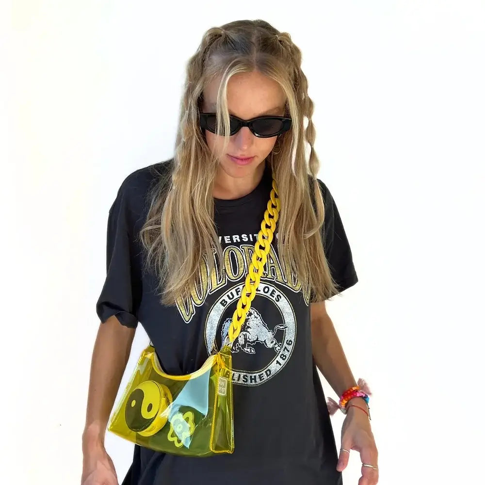 ON SALE - Clear Yellow Gold Stadium Bag