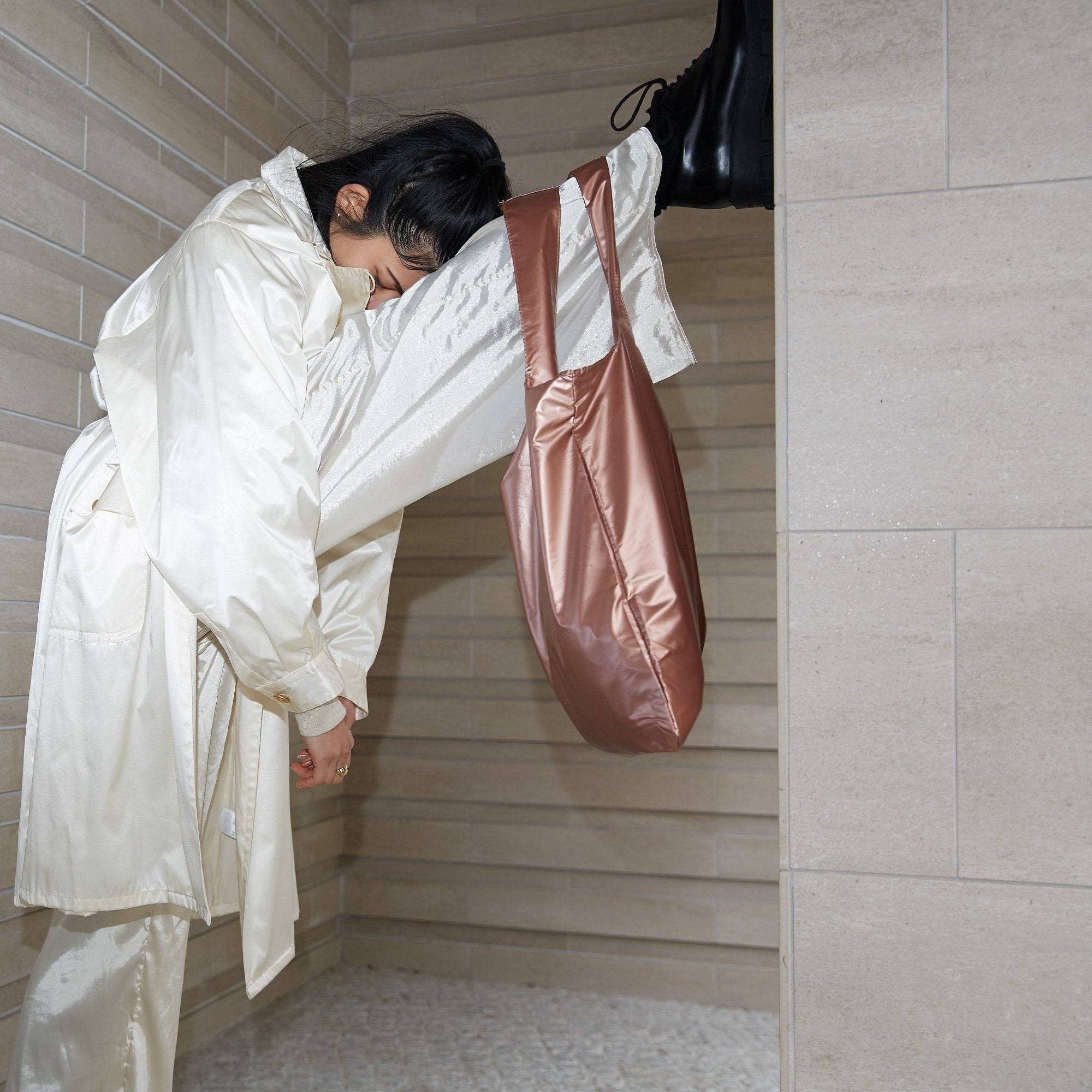 METALLIC Matt Rose Gold Bag