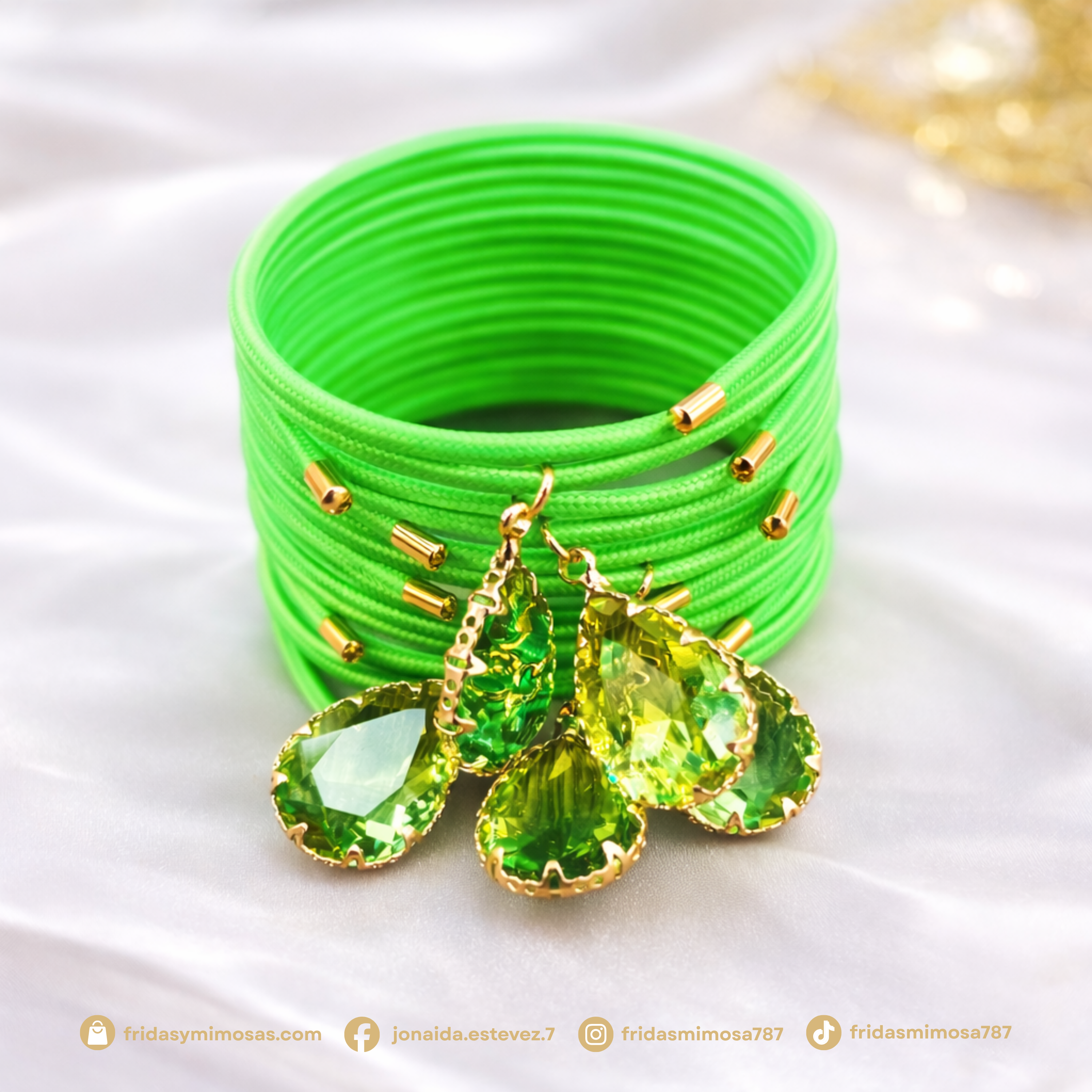 Cristal Checo teardrop Dual Magnetic Necklace/Bracelet
