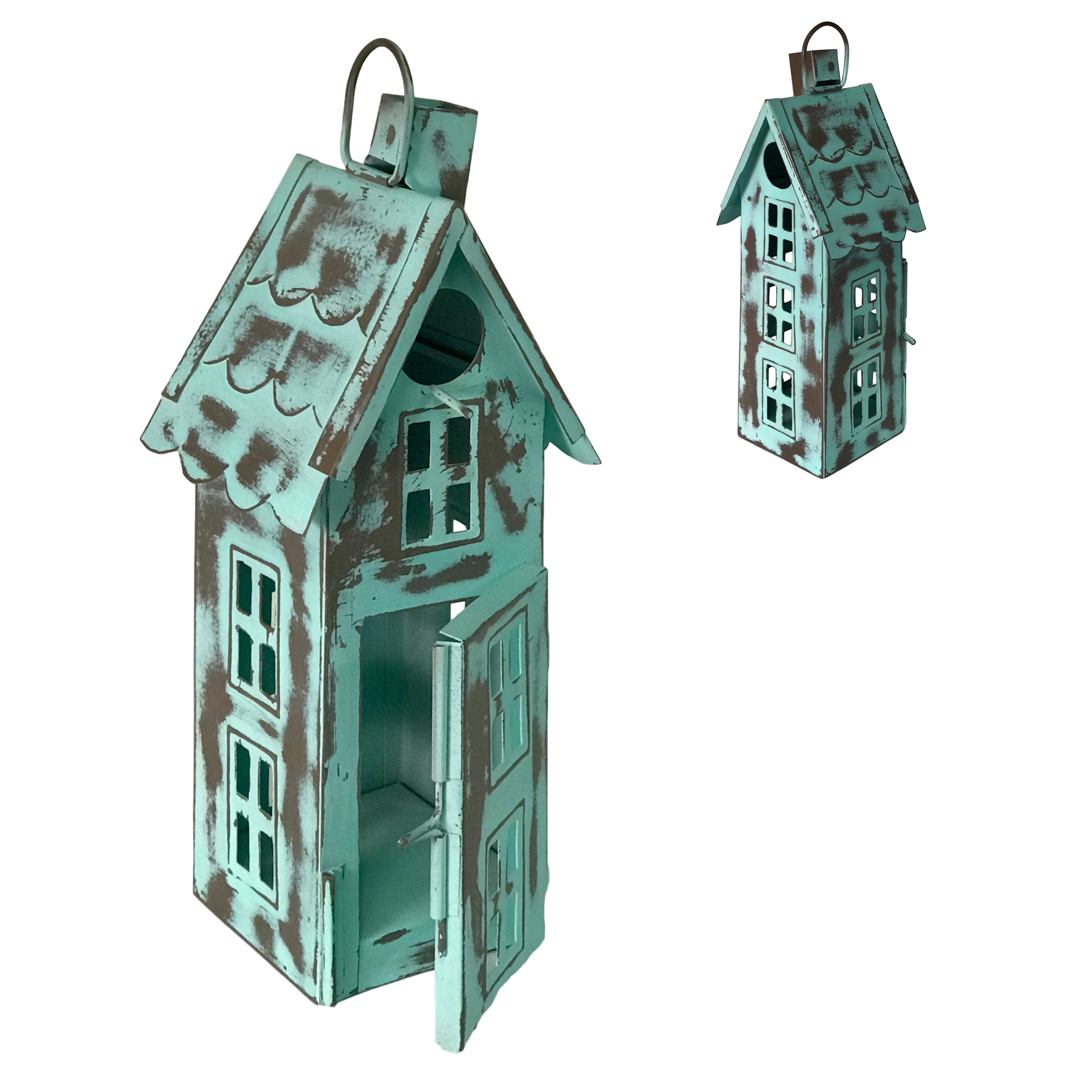 Bird Clock Tower Hanging Finch Birdhouse Village