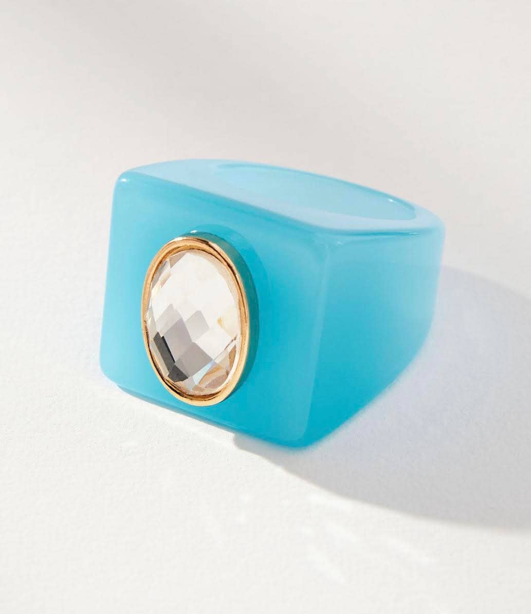 Glitzy Gal Ring - Blue