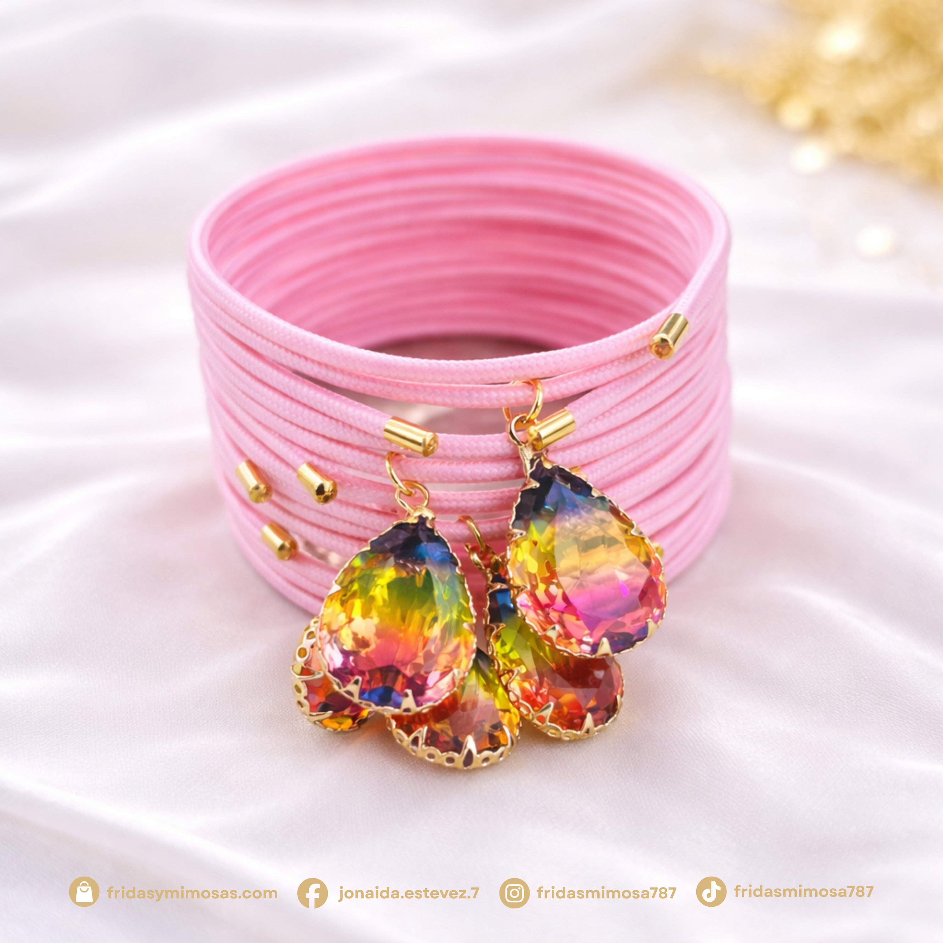 Cristal Checo teardrop Dual Magnetic Necklace/Bracelet
