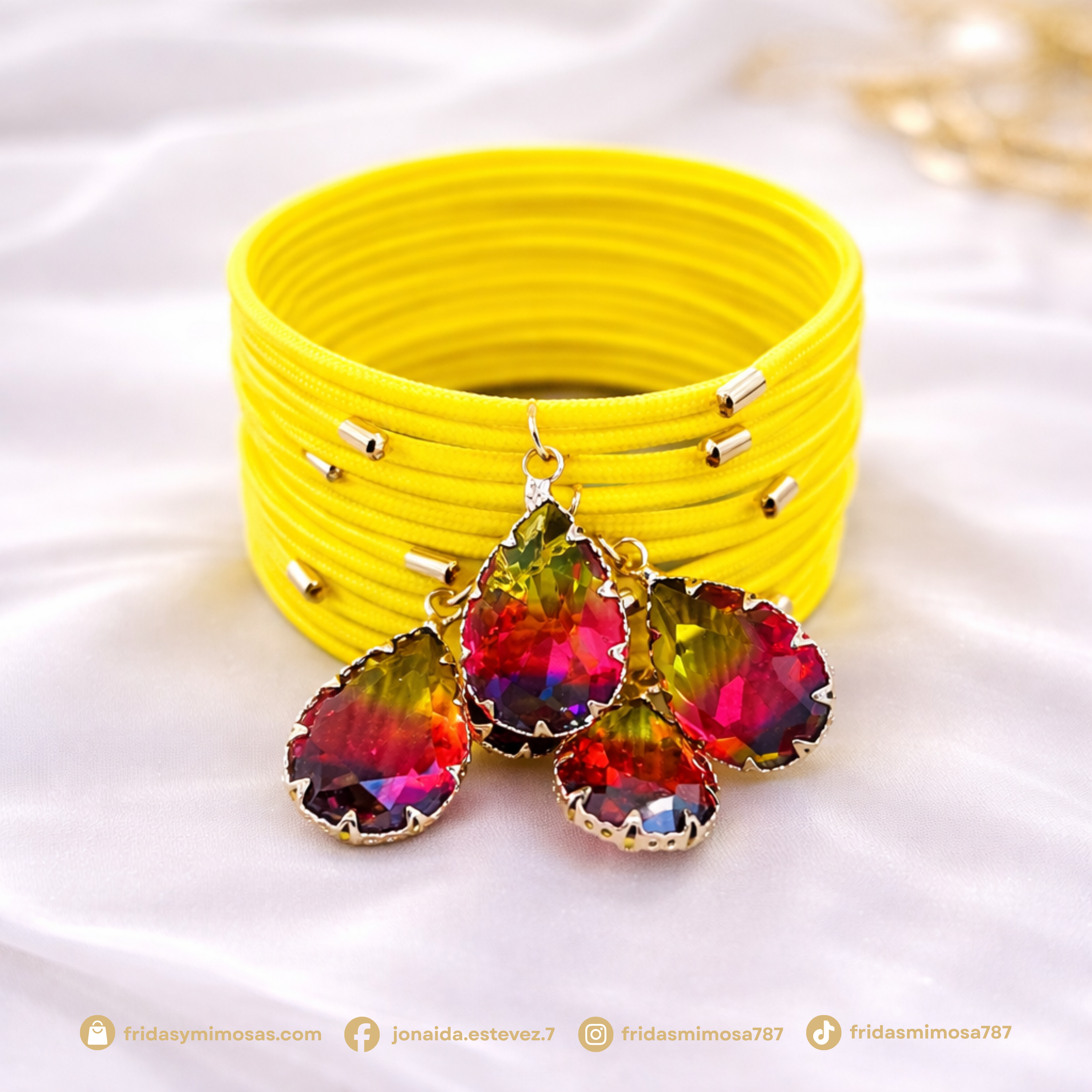 Cristal Checo teardrop Dual Magnetic Necklace/Bracelet