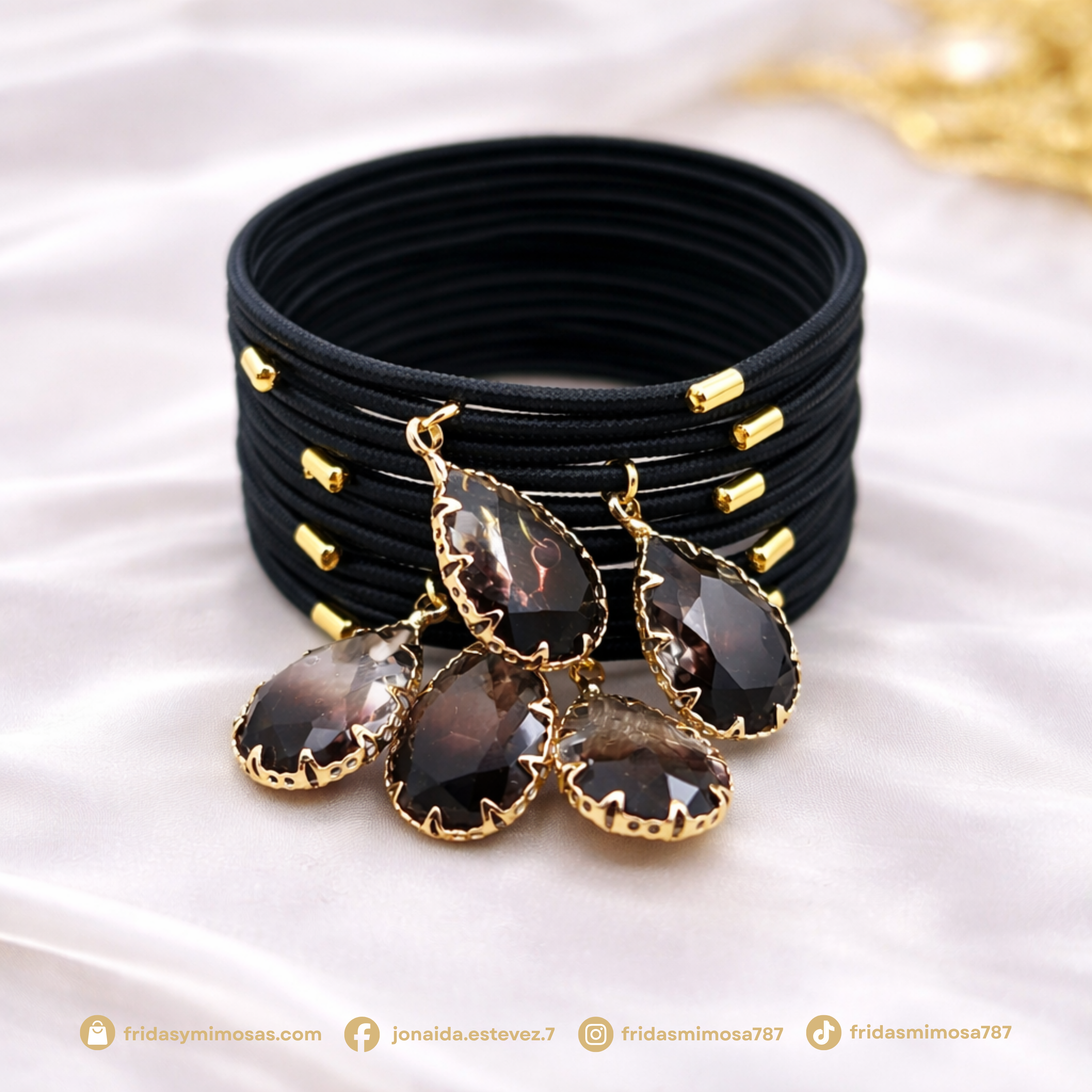 Cristal Checo teardrop Dual Magnetic Necklace/Bracelet