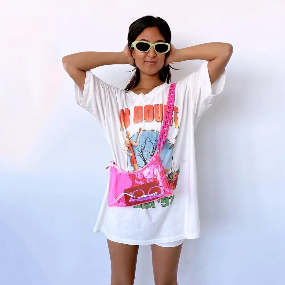 Clear Pink Stadium Bag