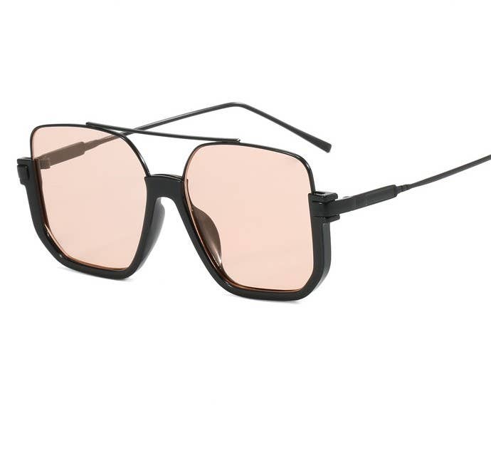 Double beam big frame new retro personality sunglasses