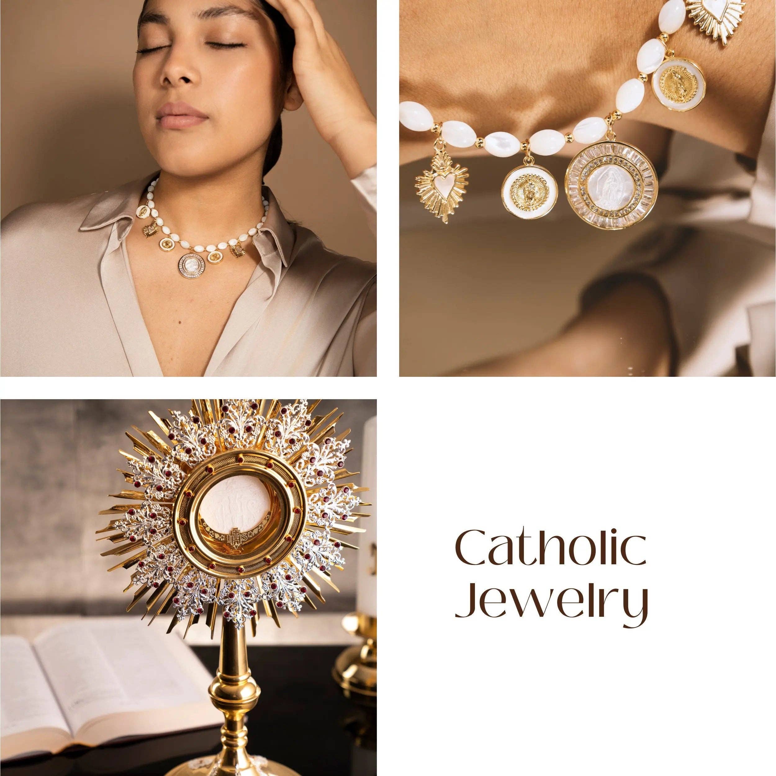 Joyería Católica: Un elegante collar de perlas para creyentes devotos