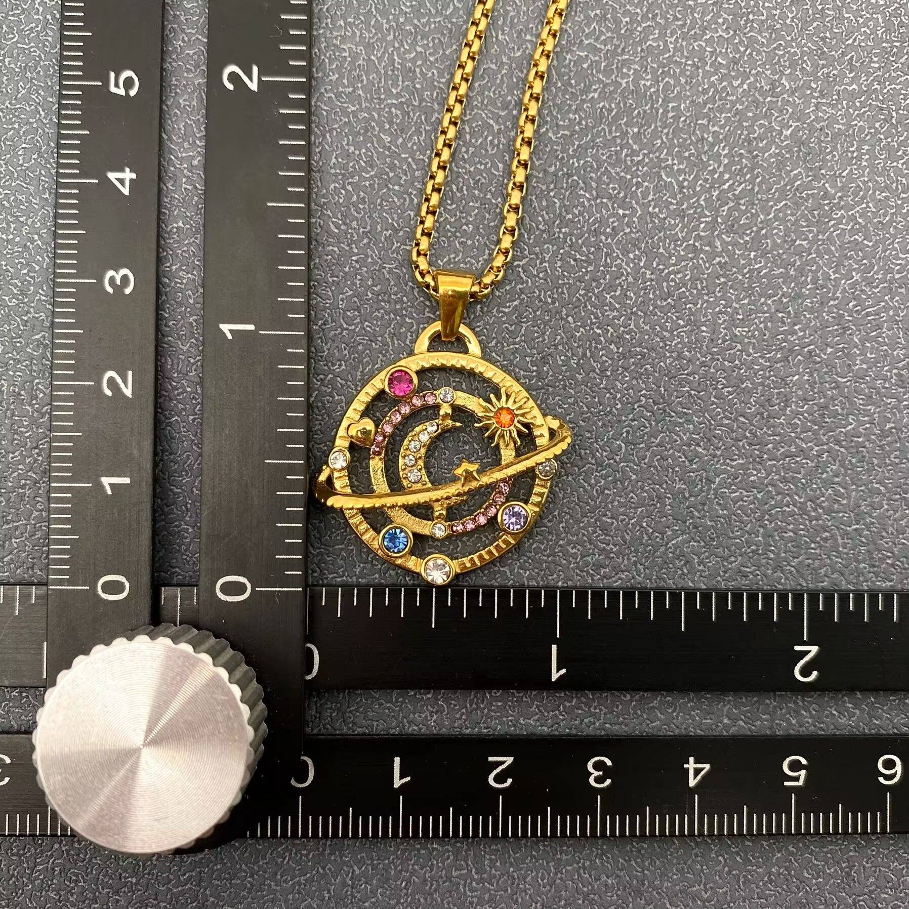 Star Moon Universe 18K Gold Plated SS Necklace - FGS/MS