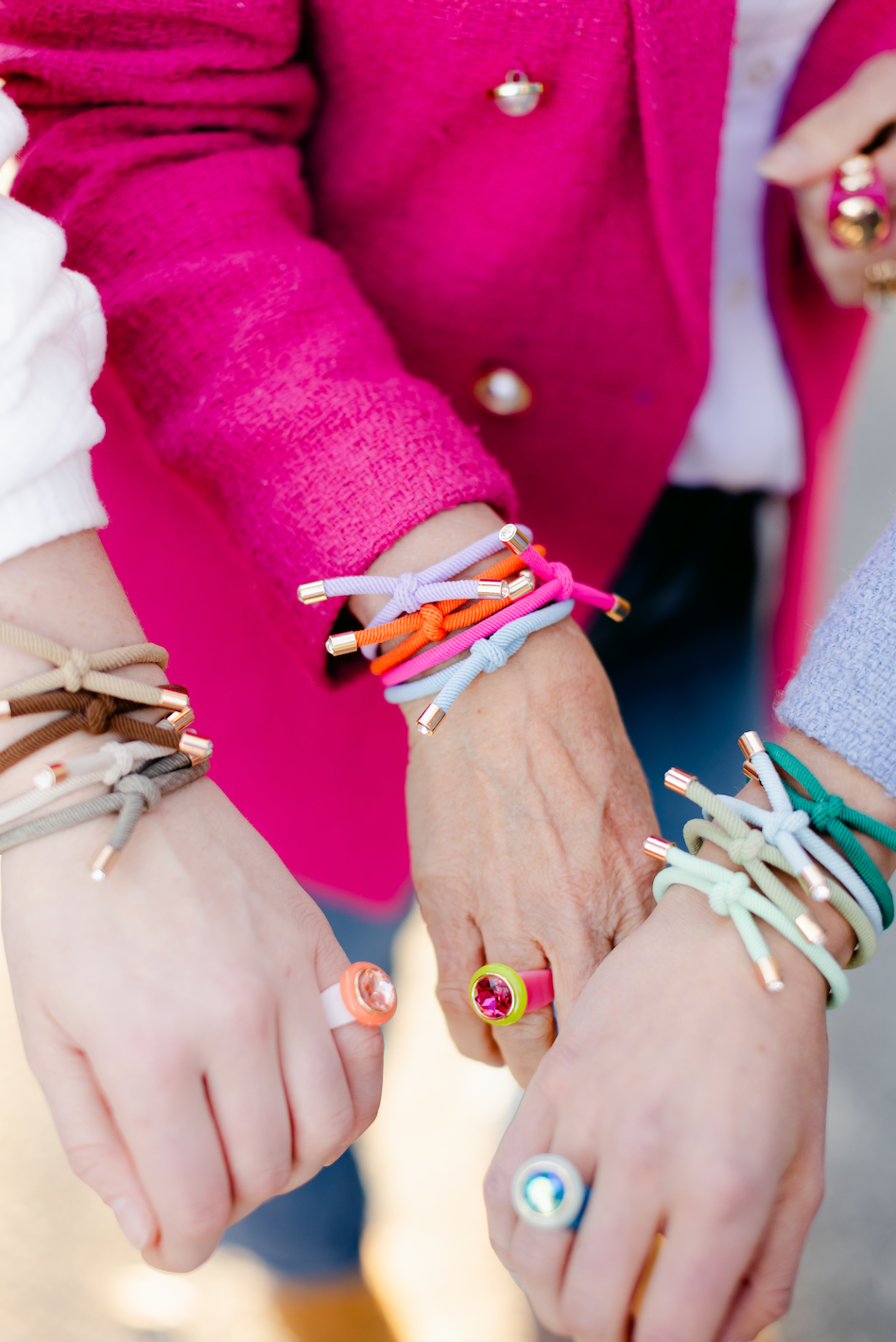 City Girl Ring - Pink/Green