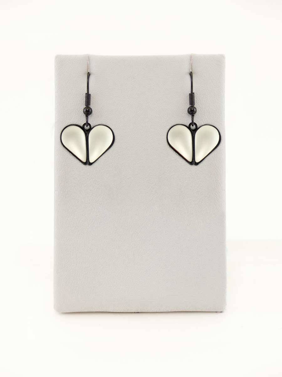 Clear Heart Earrings