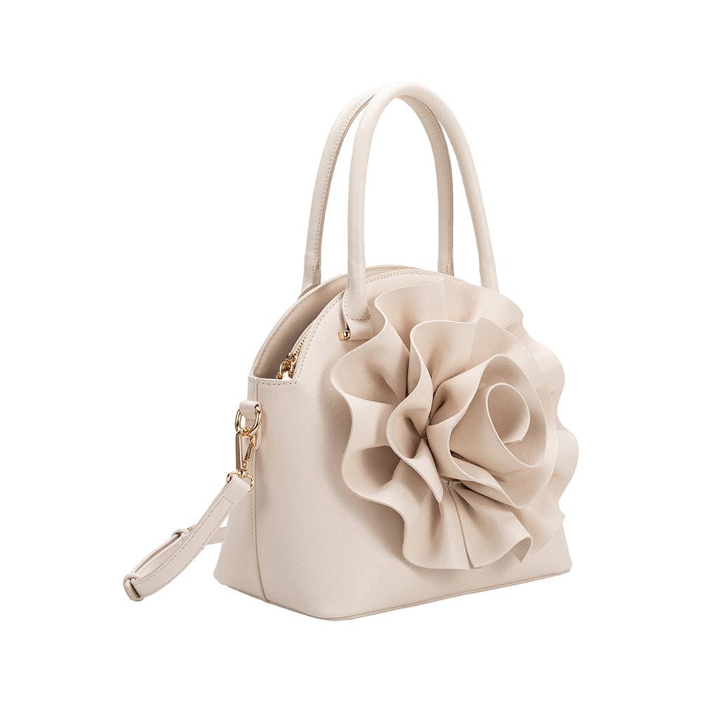 Roxanne Ivory Recycled Top Handle Bag