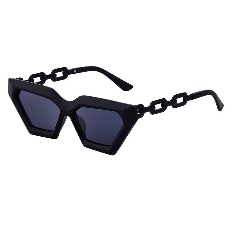 Cat-eye fashion chain small frame sunglasses