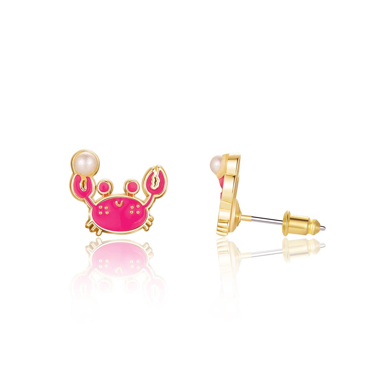 Happy Crab | Cutie Stud Earrings for Children