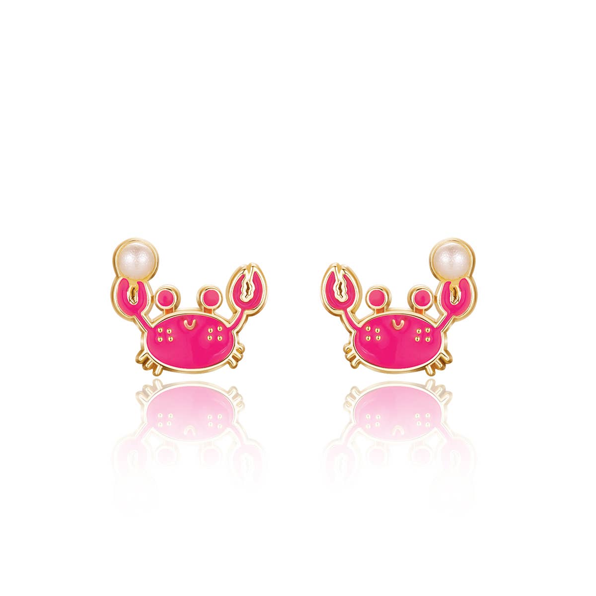 Happy Crab | Cutie Stud Earrings for Children