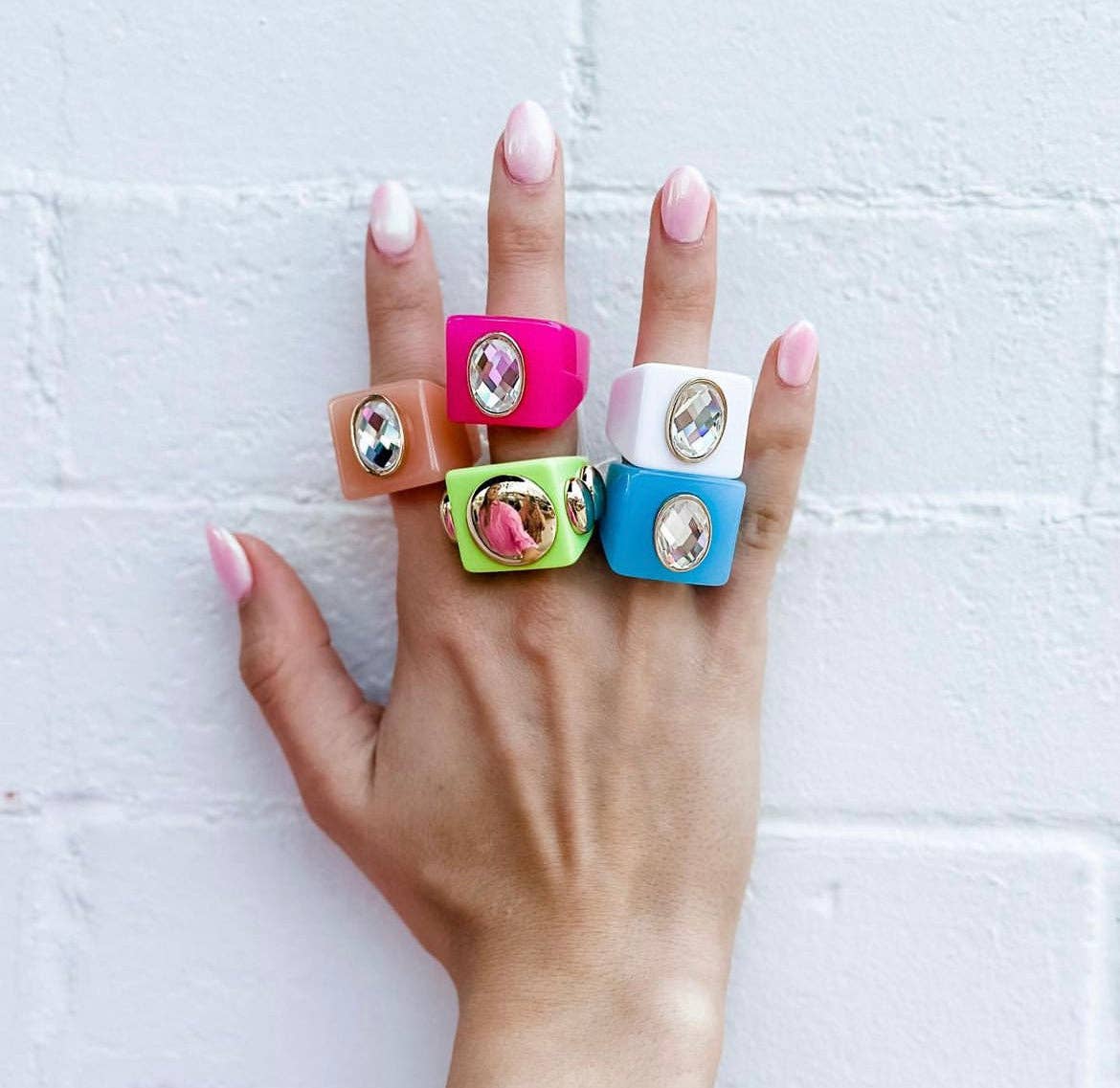 Glitzy Gal Ring - Blue