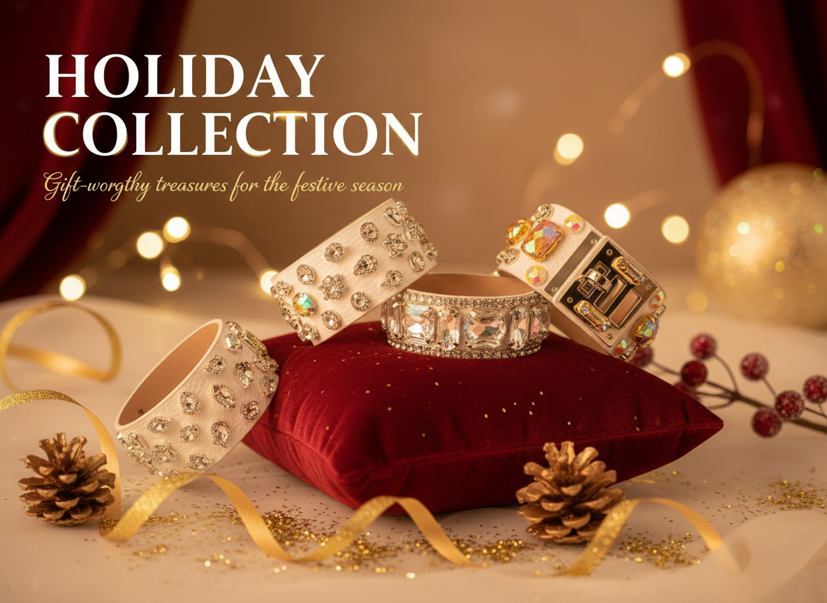 Holiday Leather Cuff Bracelet Banner
