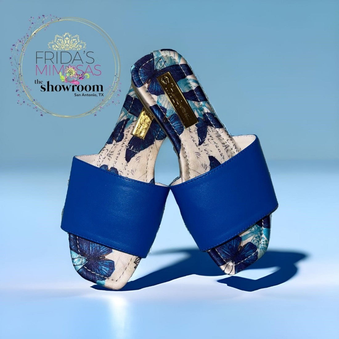 Blue Butterfly Sandals-FINAL SALE - All sales are final. No returns or exchanges.